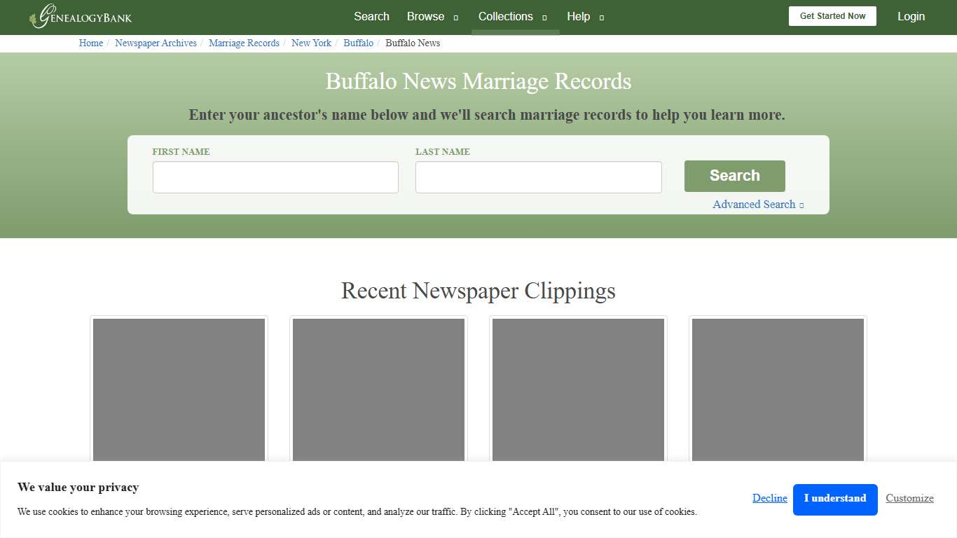 Buffalo News Marriage Records Online Search