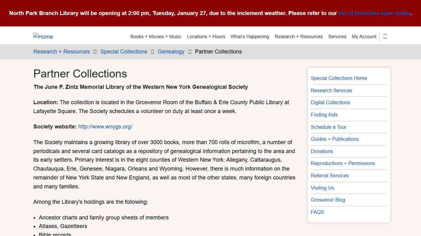 Partner Collections www.buffalolib.org